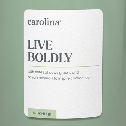 Carolina Live Boldly 16 oz Scented Candle, 2 Wick Wellness Relaxing Candle, 60H Burn Time, Ideal for Creating a Welcoming Home - Made in The USA