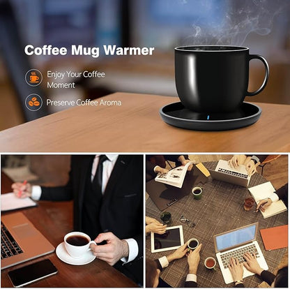 Lesipee Coffee Mug Warmer with Auto Sensor, Smart Coffee Cup Warmer for Desk, Electric Beverage Warmer Plate, Coffee Warmer Auto Shut Off, Candle Warmer for Office Home for Friends