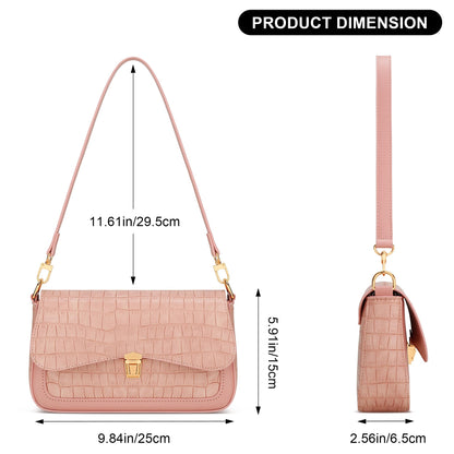 KKXIU Small Shoulder Bag for Women Cute Purses Mini Hobo Handbag Trendy Clutch Purse-S,Pink