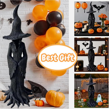 2025 Halloween Witch Statue ，Gothic Halloween Resin Figurine，Witch Figurine Crafted Desktop Ornament, Decorations Indoor Ornament