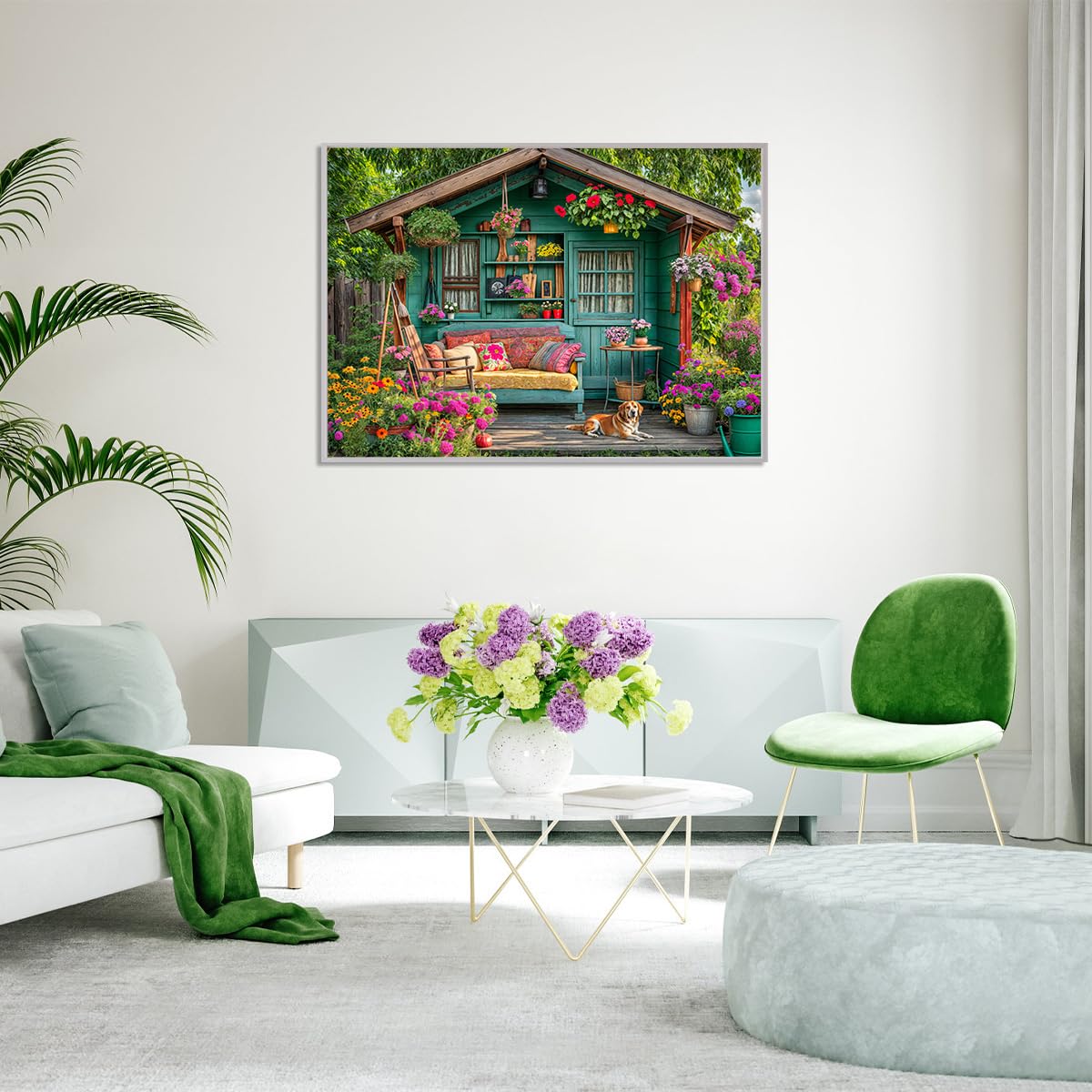TangMosaic 1000 Piece Puzzle for Adults, Flower House Jigsaw Puzzle, Family Puzzles Game, Interlock Perfectly No Dust, Home Decoration Puzzle, Gifts for Parents Mother's Father's Day