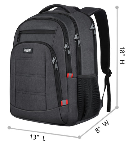 Skaypibs Backpack for Men,School Backpack for boys teens,Travel laptop backpack with Reinforced Straps,Water Resistant business Work college bookbag,book bag Fits 15.6 Inch,Black Back Pack