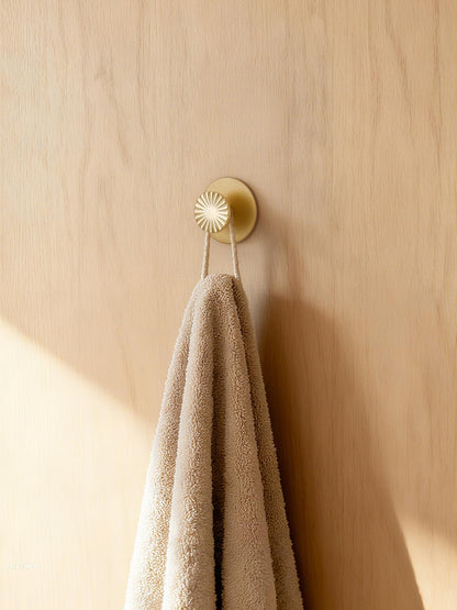 JIASENBAO 4 Pack Adhesive Coat Hooks for Bathrooms Gold Wall Robe Towel Hooks for Hanging Kitchen Decorative Heavy Duty Zinc Alloy
