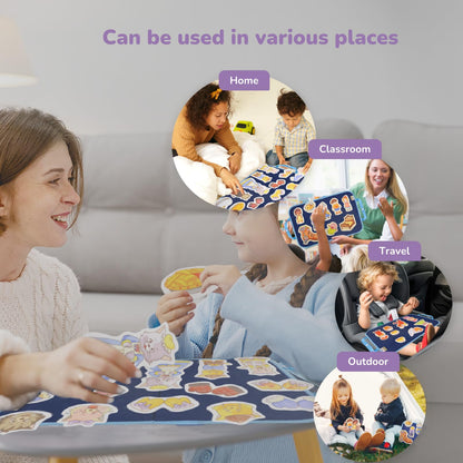 CHEFAN Felt/Flannel Board Story Set, PRECUT Felt Pieces for Preschool Toddlers Circle Time,Three Little Kittens,Old Woman Who Lived in Shoe,Little Miss Muffet,Jack and Jill