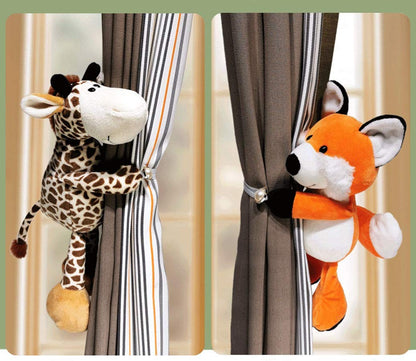 Cciphy 1 Pair Cute Curtain Tieback Animal Tieback Buckle Hook Fastener Cartoon Lion Window Curtain Hook Curtain Holdbacks for Living Room Bedroom Curtain Mosquito Net (Lion)