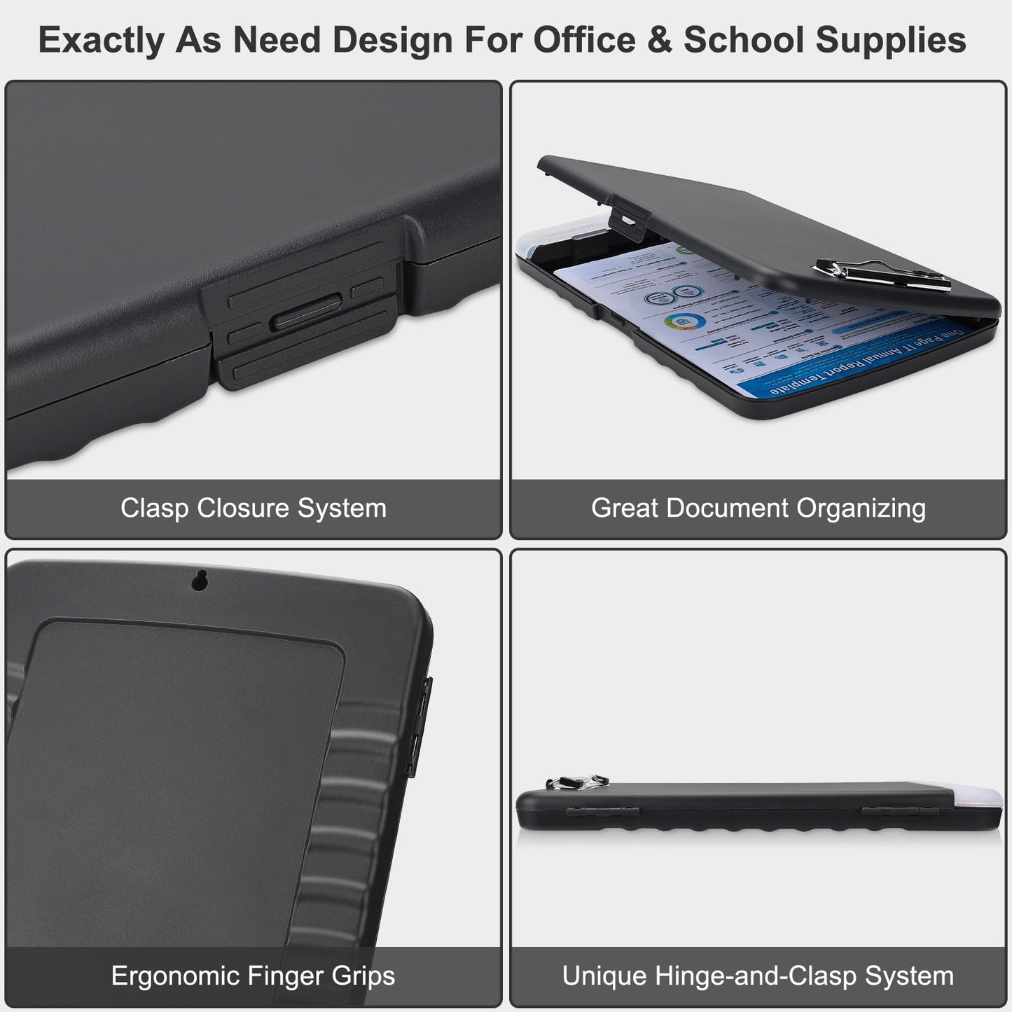 SFLHHDM Clipboard with Storage, Clip Boards 8.5x11, Plastic Clipboards with Pen Holder, Clip Board with Storage Compartments, Nurse Clipboard with Storage for Classroom, Student, Teacher