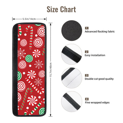 Cotsena Candy Canes and Lollipops Refrigerator Door Handle Covers Set of 2 Washable Kitchen Appliance Handle Covers Protector for Fridge Microwave Stove Oven Dishwasher