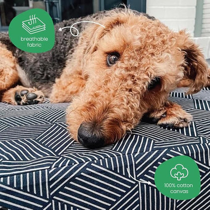 Molly Mutt Large Crib Mattress Cover - Rough Gem Print - Measures 27”x52”x5”- 100% Cotton - Durable - Breathable - Sustainable - Machine Washable Dog Bed Cover