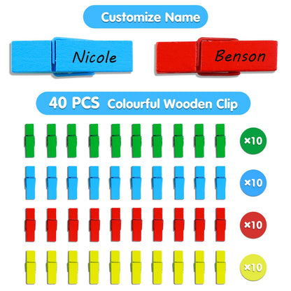 Behavior Chart for Classroom Management with Clips & Pockets - Student Reward System for Kids - Learning Tools for Preschool, Elementary & Homeschool
