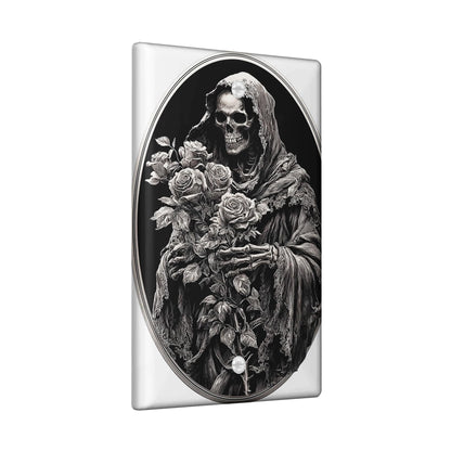 Creepy Floral Light Switch Cover Plates/Outlet Covers, Roses for Halloween Decor, Thermoplastic Wall Plates, Standard Size Blank Cover Plate