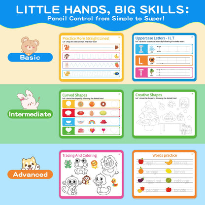 YySiRui Preschool Learning Activities, Tracing Books for Kids Ages 3+, Toddler Handwriting Practice, Letter Tracing for Kids, Preschool Kindergarten Workbooks 3+, Learning Books for 3+ Years Old