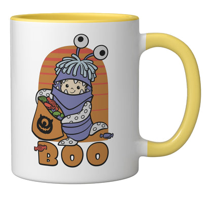 Disney Pixar Monster Inc Boo Halloween Ceramic Mug, Yellow/White