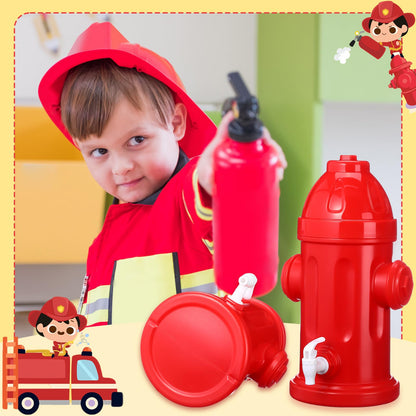 Liliful 1.5 Gallon Drink Dispenser Firefighter Racing Birthday Party Beverage Dispenser Plastic Dog Paw Party Supplies for Kids Fighter Theme Decorations (Fire Hydrant)