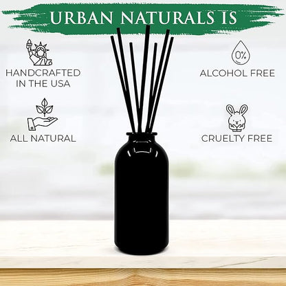 Urban Naturals Eucalyptus Sage Reed Diffuser Oil Gift Set | Eucalyptus, Sage, Mint, Lime & Cedarwood Essential Oils| Soothing & Relaxing Scent for Bathroom or Bedroom Made in the USA