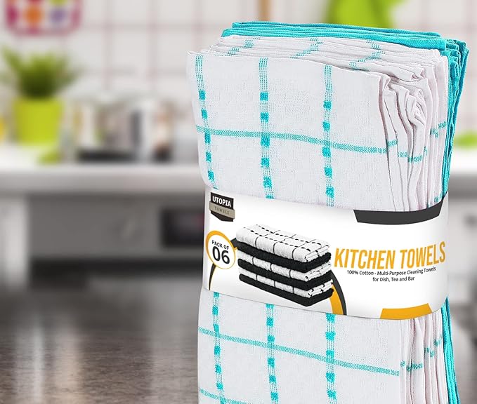 Utopia Towels - Kitchen Towels 6 Pack, 15 x 25 Inches, 100% Ring Spun Cotton