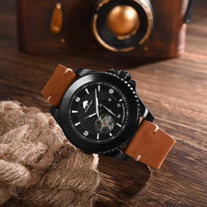 BISONSTRAP Distressed Leather Watch Strap, Watch Replacement Bands for Men, Quick Release Spring Bars, 20mm, Toffee Brown (Silver Buckle)