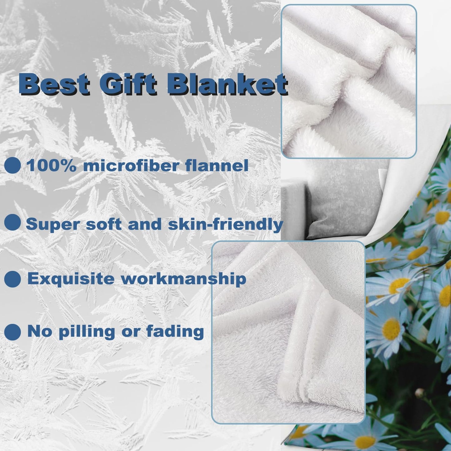 Plistiz Frog Pattern Throw Blanket 50"x60", Frog Blankets for Bedroom Decor, Cozy Flannel Polyester Frog Gifts for Women Nature Lovers
