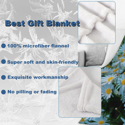 Plistiz Frog Pattern Throw Blanket 50"x60", Frog Blankets for Bedroom Decor, Cozy Flannel Polyester Frog Gifts for Women Nature Lovers