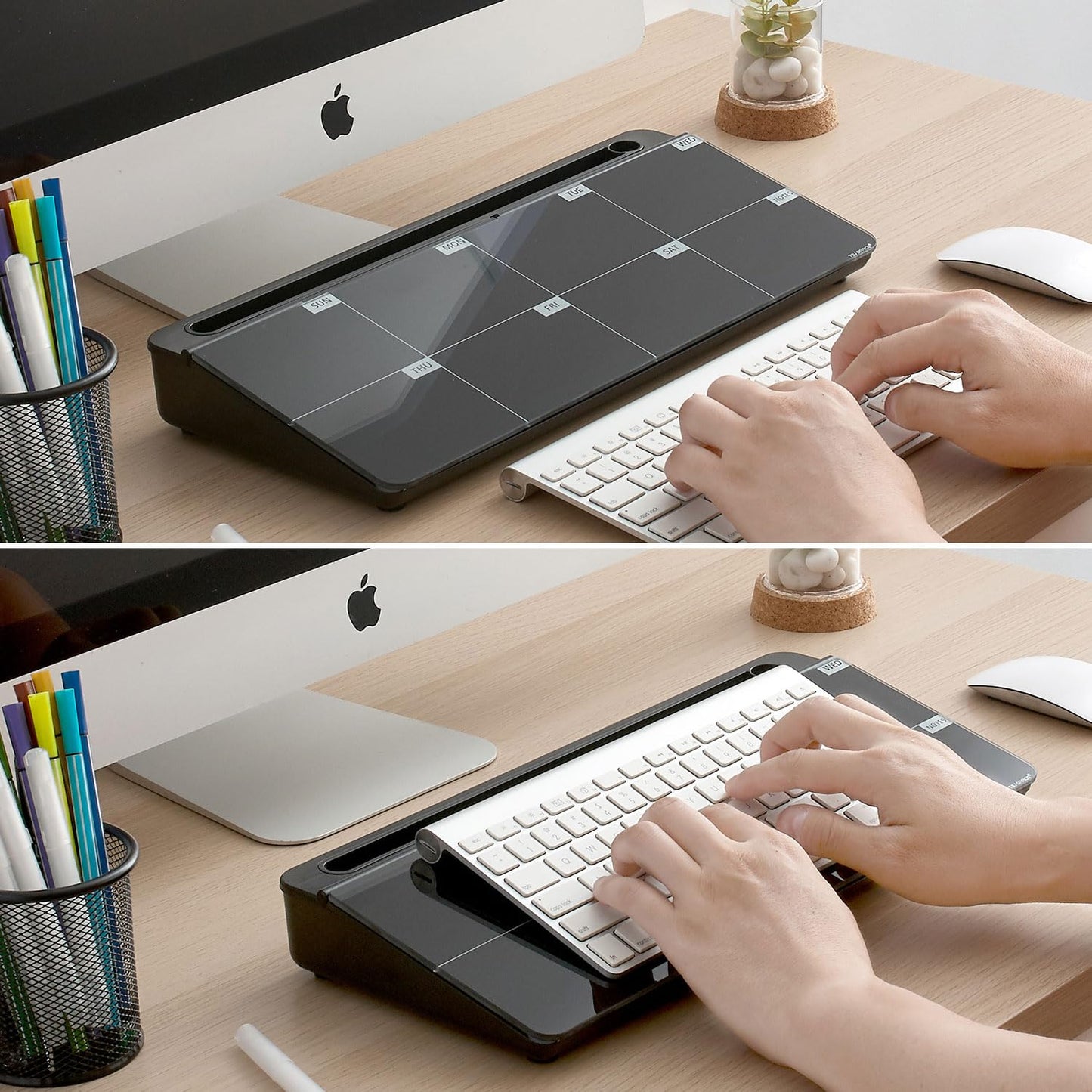 TSJ OFFICE Desktop Whiteboard Dry-Erase-Board - Computer Keyboard Stand White Board Surface Pad with Drawer, Desk Organizers with Accessories for Office, Home, School Supplies