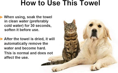 GabeFish Super Absorbent Shammy Dog Towels Quick Dry Eco-Friendly Soft Multifunctional Pets Cats Towel Packs Large 3PC