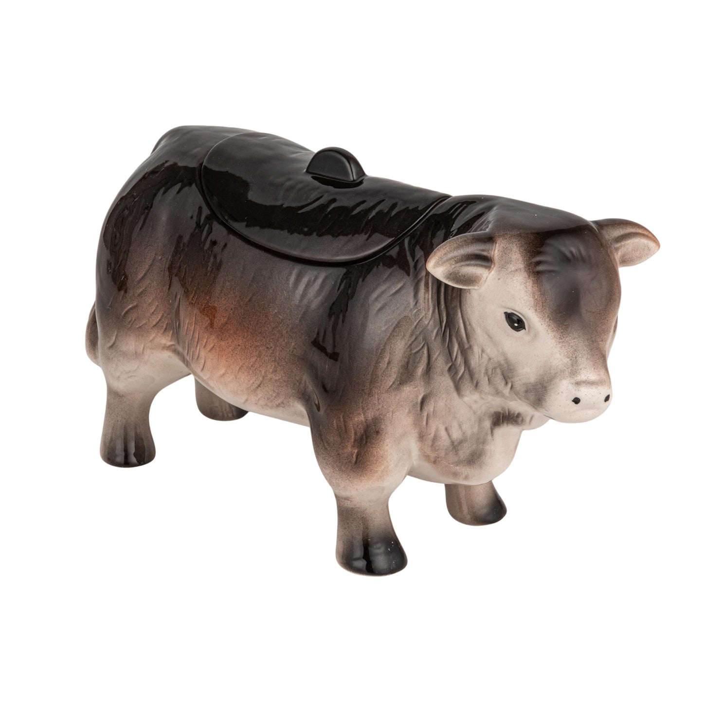 Creative Co-Op Vintage Ceramic Cow Shaped Cookie Jar