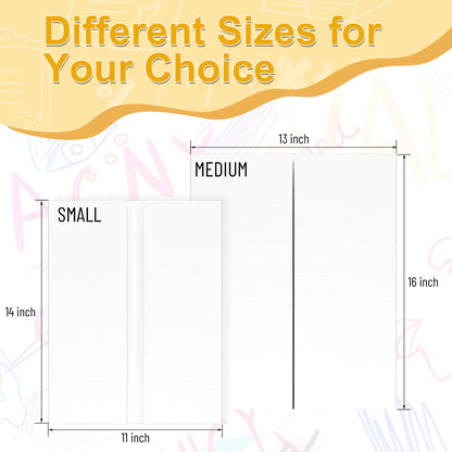 AKONEGE 4Pcs Medium Trifold Poster Board, 26 x 16 Inches White Tri Fold Poster Boards Corrugated Presentation Cardboards for Science Fair, School Projects, Exhibitions, and Business Presentations