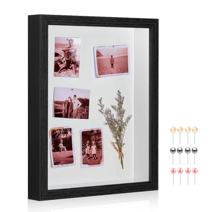 MUXIUNT 12x16 Shadow Box Picture Frame Display Case with Soft Linen Back-Thickened Panel,Large Black Deep Shadow Box Frame 12x16 for Jersey Graduation Items Flower Craft Memorial Gifts