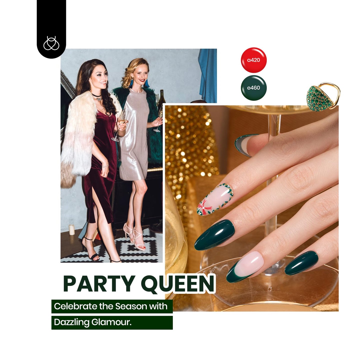Beetles Cat Eye Gel Polish Set - 24Pcs 20 Colors Glitter Dark Color Changing Gel Nail Polish Kit with Base Gel Glossy Matte Top Coat Soak off UV DIY Nail Art Salon Ombre Black Nails Gift