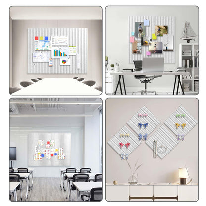 Large Cork Board for Office Decor, 48"x 36" - 1/2” Thick Felt Bulletin Board, 12 Pack Felt Board with Safe Removable Adhesive Tabs, Pin Board Cork Boards for Walls - Gray Marble