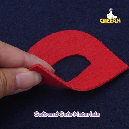 CHEFAN Felt Letters Alphabet for Kids, Precut Story Pieces, 104 ABC Upper & Lowercase Letters for Preschool & Homeschool Learning(2 Sets of Upper&Lowercase Letters)