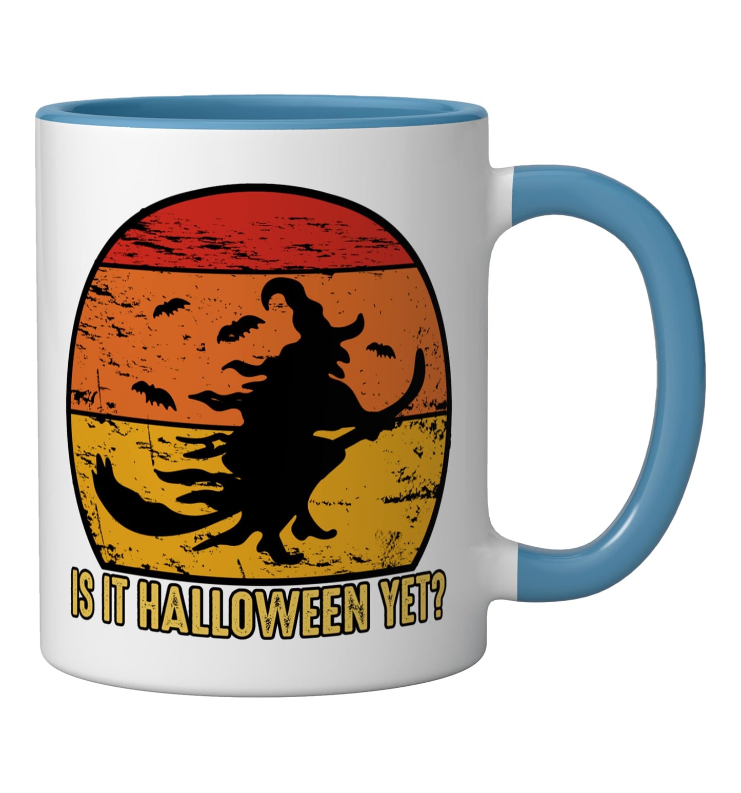 Is It Halloween Yet Ceramic Mug, Blue/White