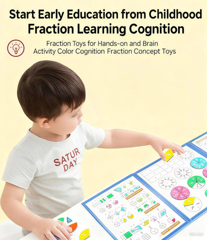 Magnetic Fraction Educational Puzzle,Magnetic Fraction Tiles & Fraction Circles,Math Manipulatives for Elementary School, Montessori Fraction Manipulatives Learning Toys for Kids