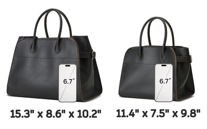Leather Tote Bags for Women Large Tote Bag Retro Top-handle Bag Trendy Work Bag PU Leather Purse 2025
