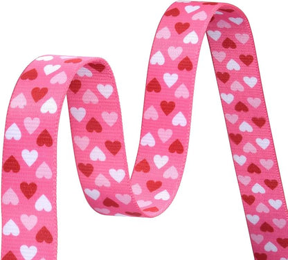 Mihqy Dog Collar and Leash Set - Adjustable Heart Dog Collar - Love Theme - Perfect for Small Medium Large Dogs(Pink Heart Set,S)