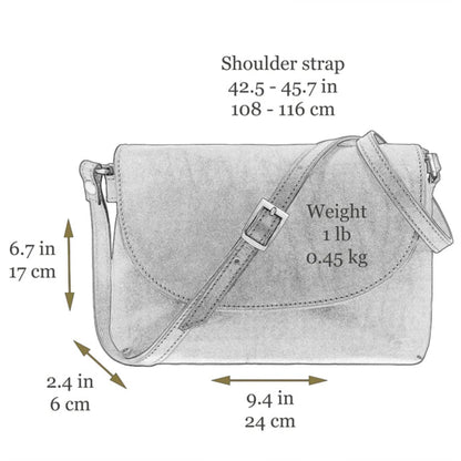 Time Resistance Leather Crossbody Bag for Women - Handbag, Shoulder Bag, Messenger Purse (Red) - Gift Box Included