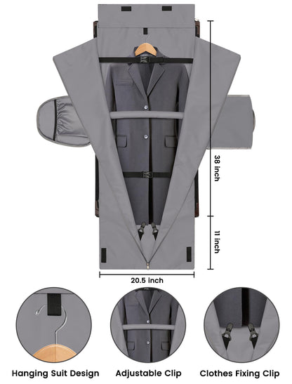 Jiefeike Garment Bags for Travel,Travel Garment Duffle Bag with Shoe Pouch for Men Women,Convertible Garment Bags for Travel Carry on 2 in 1 Hanging Suit Bag for Weekender Business Overnight