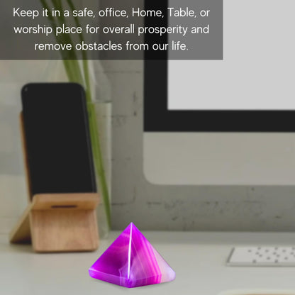 Amazing Gemstone Pink Onyx Pyramid Crystal Healing Stones - 1" Great Pyramid Figurine of Natural Stone Pyramid for Meditation, Reiki, Chakra Balancing and Crystal Pyramids Grid