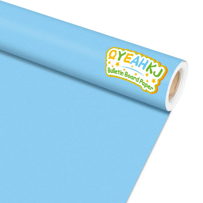 Sky Blue Bulletin Board Paper Roll Light Blue Bulletin Board Background Paper Back to School Classroom Decoration Poster for Art Craft DIY Projects Home Office Classroom Party Supplies 17.7in x 20ft