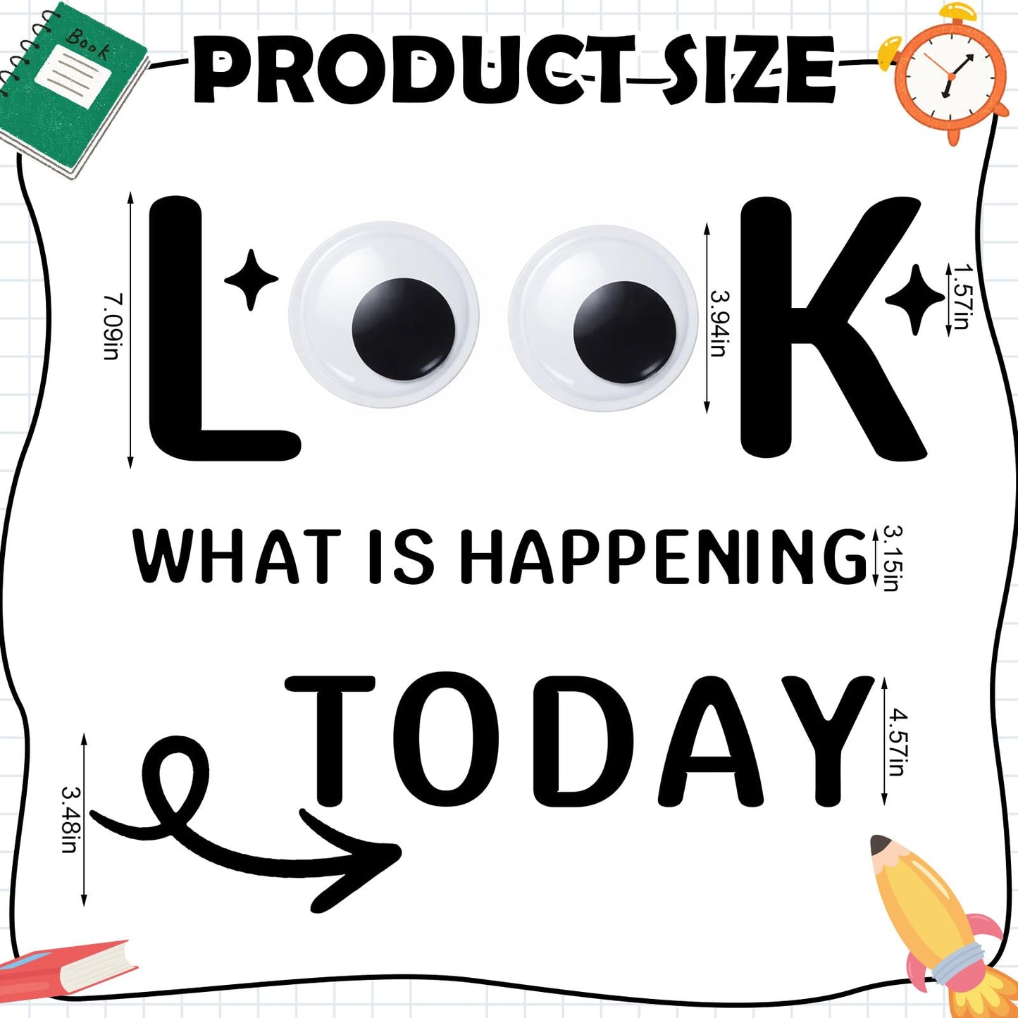 Sabary Magnetic Classroom Daily Schedule Decor Look What is Happening Today Magnetic Whiteboard Classroom Decorations, Daily Schedule Bulletin Board Set Back to School Class Teacher Whiteboard Decals