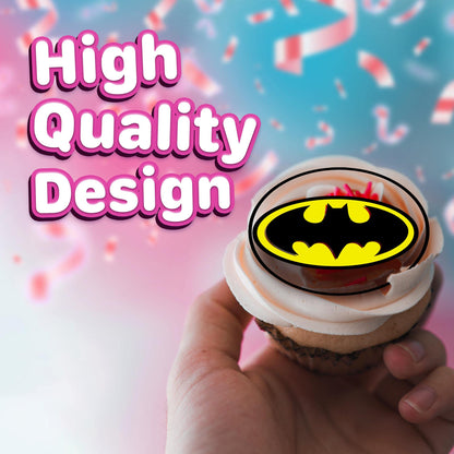 30 x Edible Cupcake Toppers - Bat M Themed Collection of Edible Cake Decorations