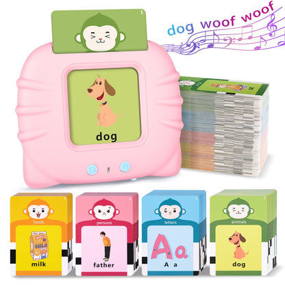 U-LEARNER Toddler Girls Toys Talking Flash Cards-296 Sight Words, Educational Toys for 1 2 3 4 Year Old, Speech Therapy&Autism Learning Materials, Toddler Girlt Birthday Gift with Durable Cards