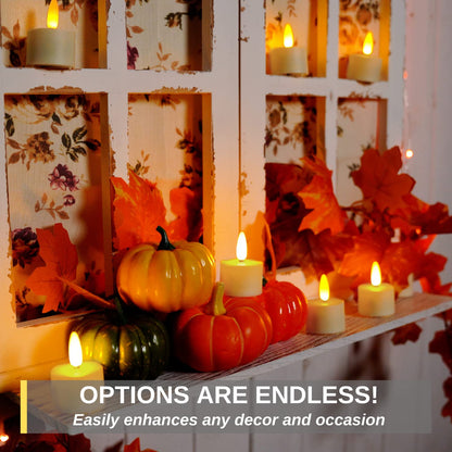 Homemory Flameless Rechargeable Tea Lights with Remote Timer - LED Tea Lights Battery Operated, Realistic Flickering for Home Holiday Decor, Wedding Table Centerpieces, 12-Pack (Φ 1-1/2''×H 2-1/3'')