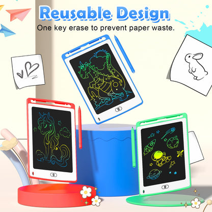 LCD Writing Tablet for Kids, 8.5 Inch Colorful Doodle Board Drawing Tablet, Educational Learning Toys Birthday Gifts for Boys Girls Age 3 4 5 6 7 8 (24 Pack)