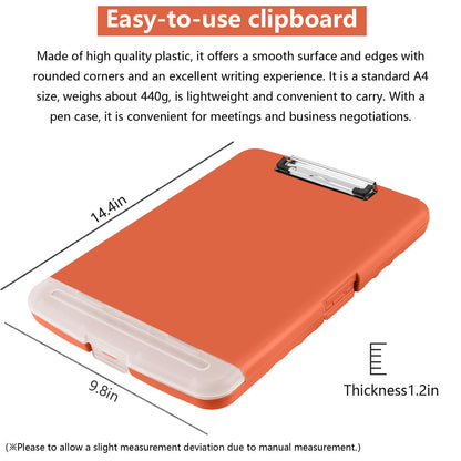 SFLHHDM Plastic Clipboard with Storage, High Capacity Clip Boards 8.5x11 with Storage, Heavy Duty Nursing Clipboards Folder, Cute Clipboard, Letter A4 Size Clipboards with Storage for Teachers, Nurse