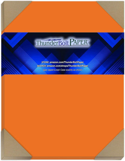 50 Orange Cover/Card Paper Sheets - 8.5 X 11 Inches Standard Letter|Flyer Size - 65# (65 lb/Pound) Light Weight Cardstock - Quality Printable Smooth Paper Surface for Bright Colorful Results