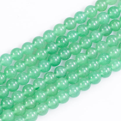 6mm Natural Gemstone Round Green Aventurine Loose Beads for Jewelry Making Bracelets Necklace Earrings Art Craft (60-62pcs/strand)
