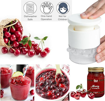 Cherry Pitter Tool 7-in-1, Portable Cherries Seed Remover, Fruit Pit Core Remover for Make Fresh Cherry Dishes, Cherry Pie and Jam and Cocktail Cherries