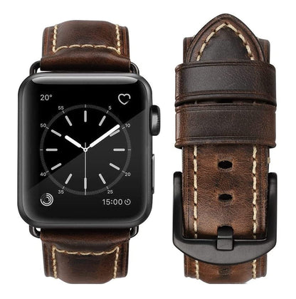 MTRRISE Compatible for Apple Watch ultra Band 42mm 44mm45m,46mm49mm Men,Top Grain Leather Band Replacement Strap iWatch Series 11/10/9/8/7/6/5/4/3/2/1,SE,Ultra3/Ultra2