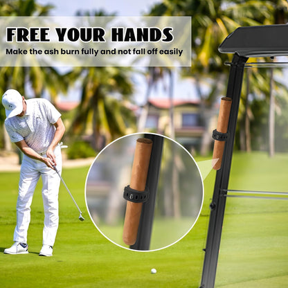 MOYEE Herculean Gorilla Strong Magnetic Cigar Holder - Portable Stogie Clip for Golf Carts & Accessories for Men - Premium Golf Gifts - Perfect for Fishing, Grilling, Camping & Sporting Events