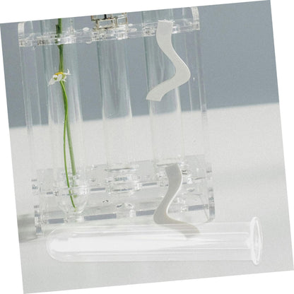 HEALEEP Glass Test Tubes for Plant Propagation 5pcs 2.5x3x15cm Hydroponic Floral Vase Glass Tubes for Small Terrarium Plants and Home Décor